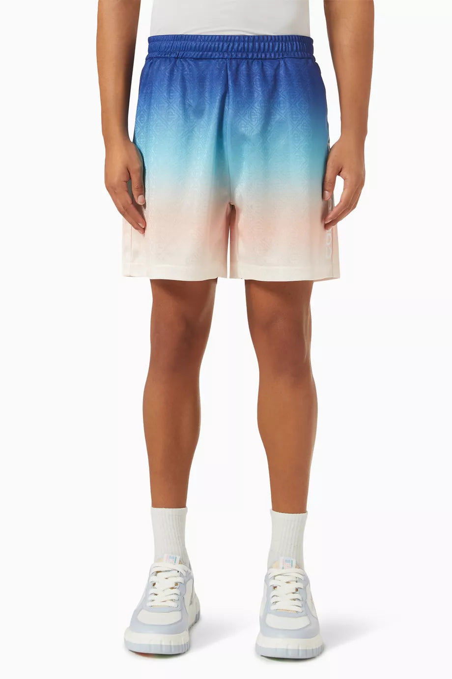 JACQUARD MONOGRAM MENS FOOTBALL SHORTS -  - CASABLANCA