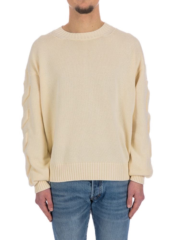 3d diag knit crewneck -  - OFF-WHITE