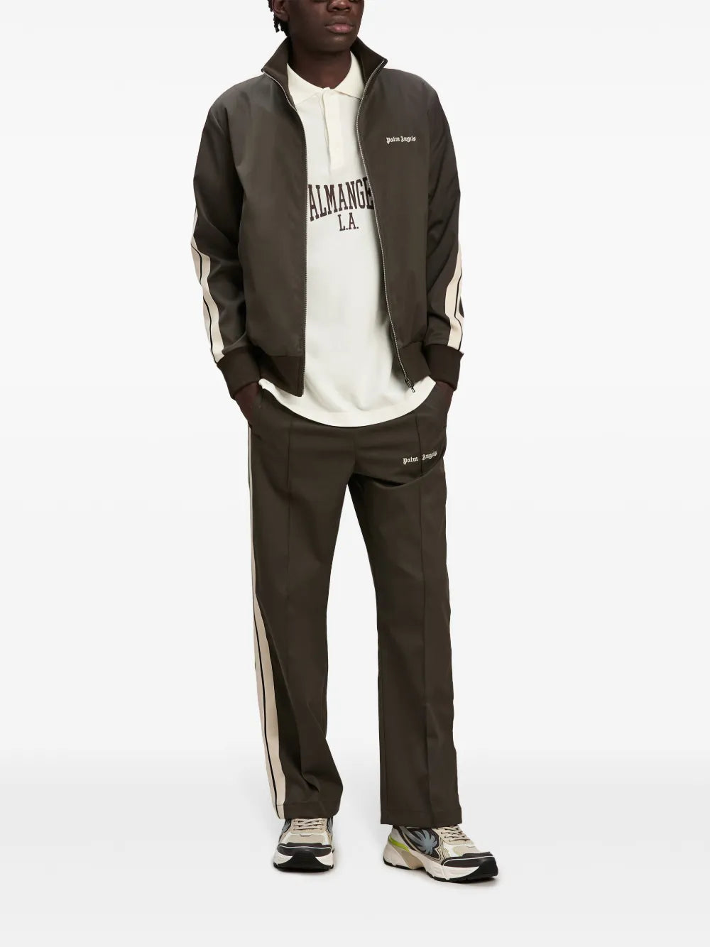CLASSIC LOGO WOOL TRACKJACK -  - PALM ANGELS
